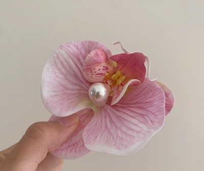 velour exotic flower Haarklammer set