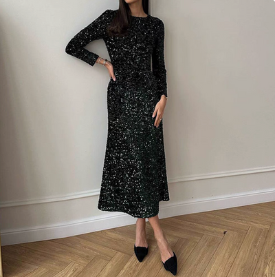 velour Luxe shiny dress