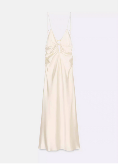 velour white long dress
