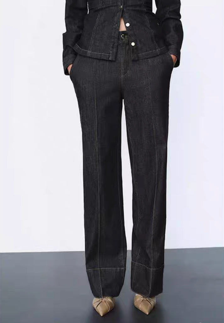 velour elegant denim set
