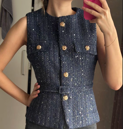 velour viral glitter blazer