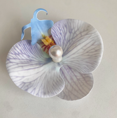velour exotic flower Haarklammer set