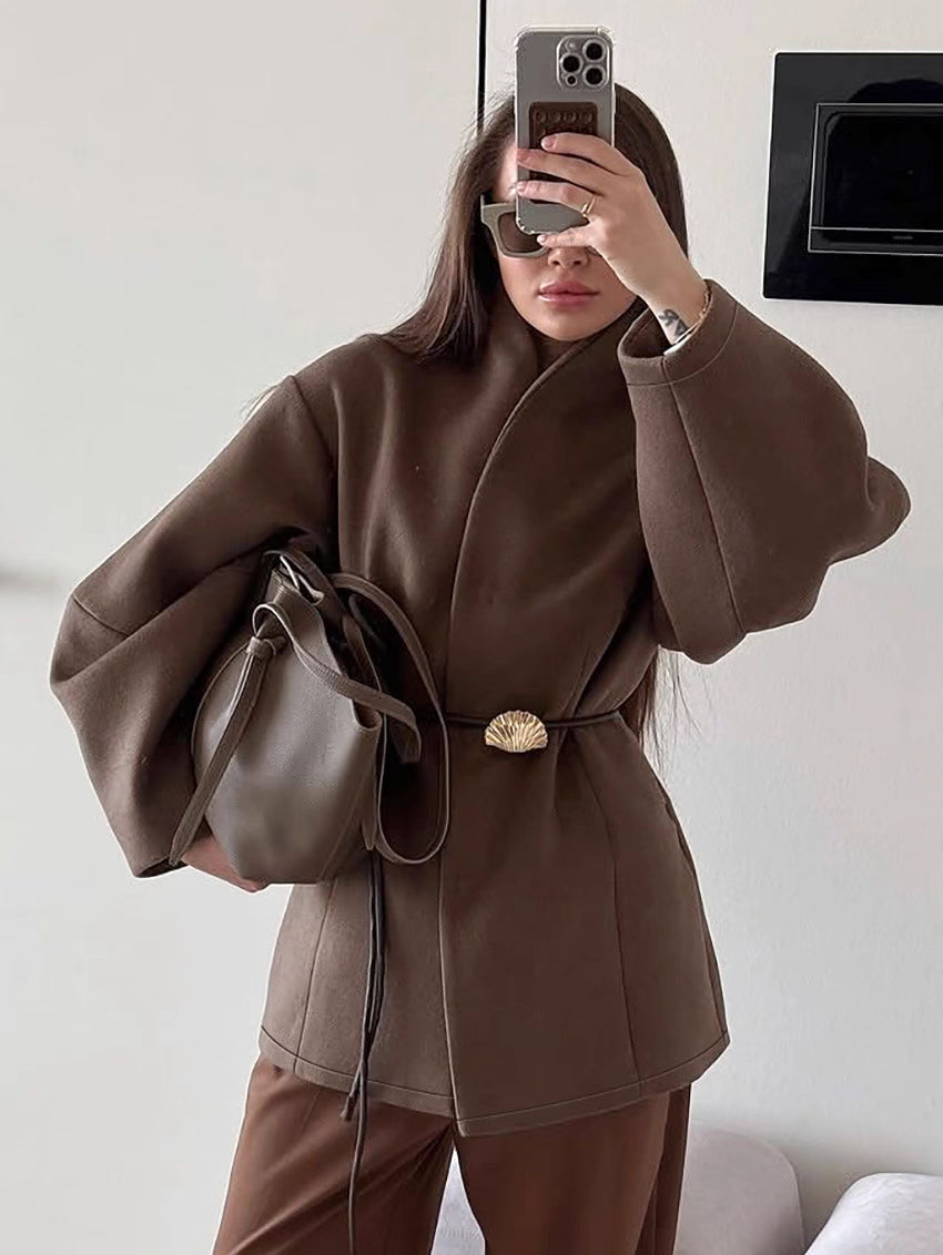Brown golden clamp Coat