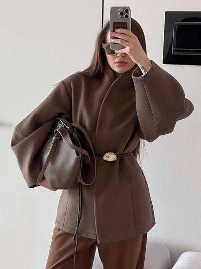 Brown golden clamp Coat