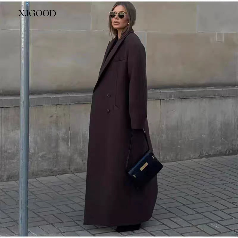 Elegance brown long coat