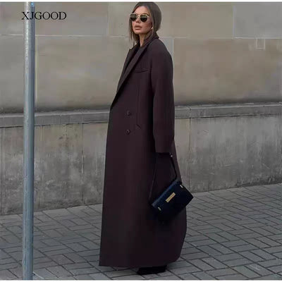 Elegance brown long coat