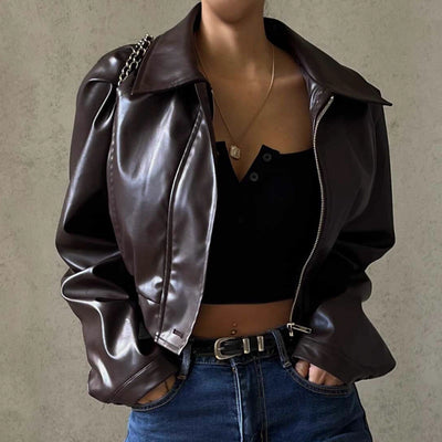 Amalia dark red fall jacket