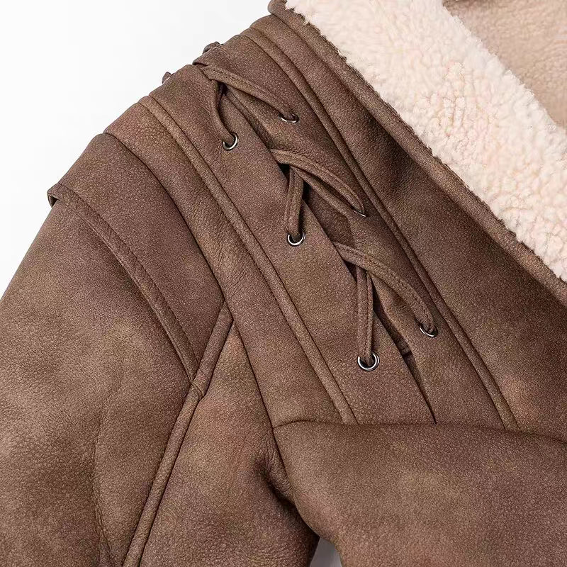 viral brown leather jacket