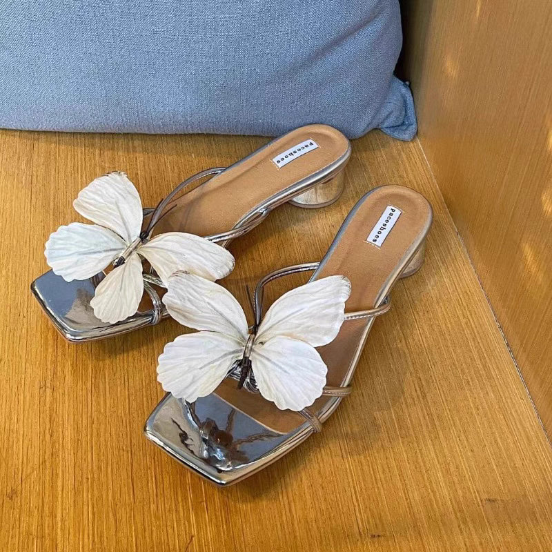 velour summer schmetterling slides