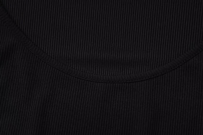 velour luxe black neck dress