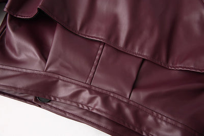 Aurelia Fall red leather jacket