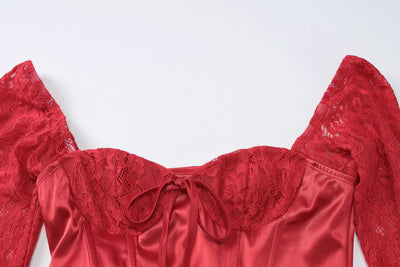 velour viral red luxe dress