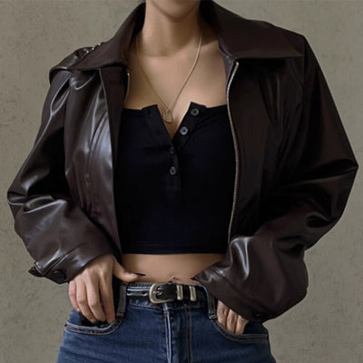 Amalia dark red fall jacket