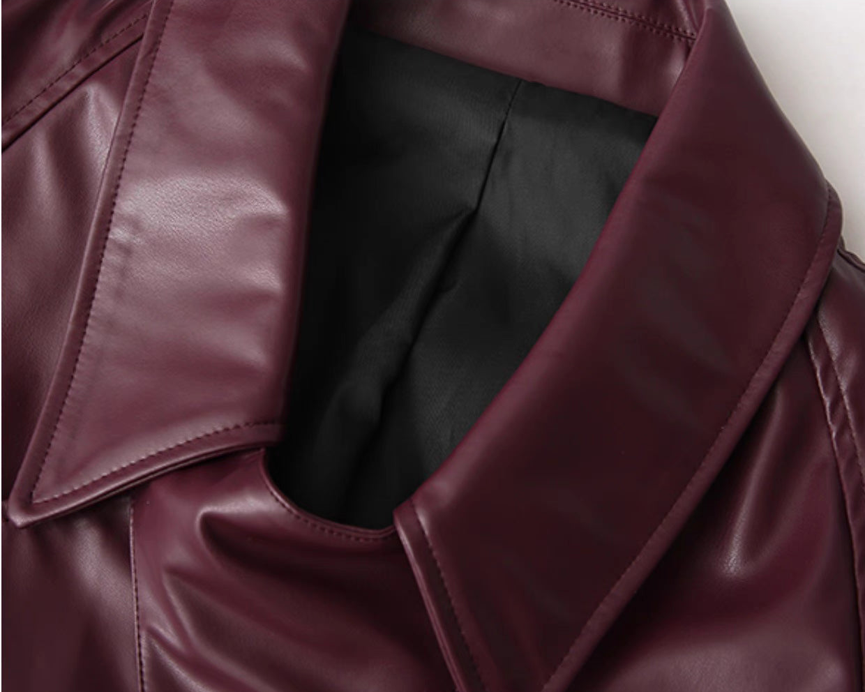Aurelia Fall red leather jacket