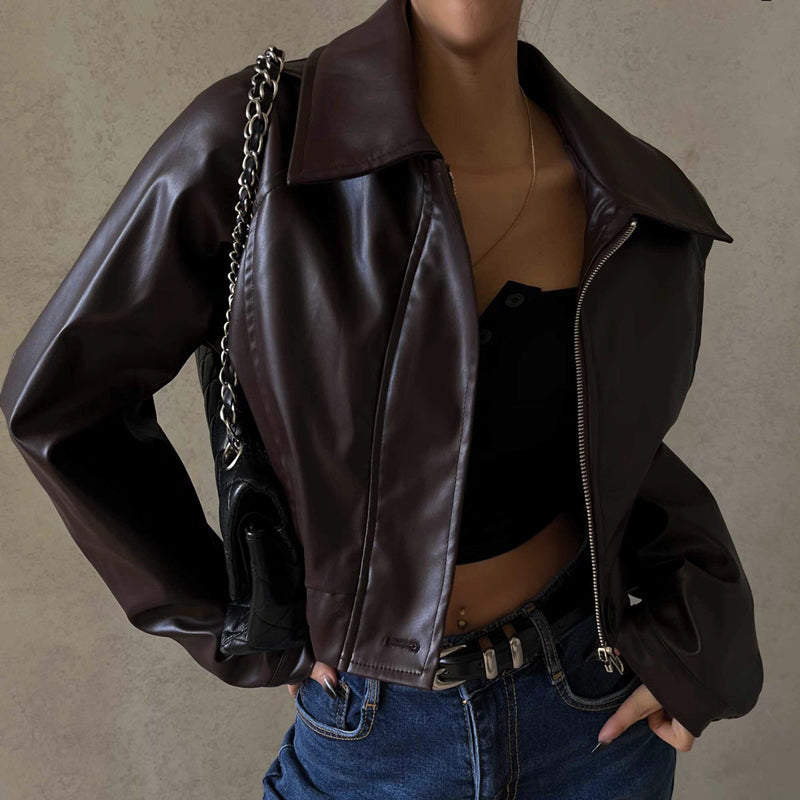 Amalia dark red fall jacket