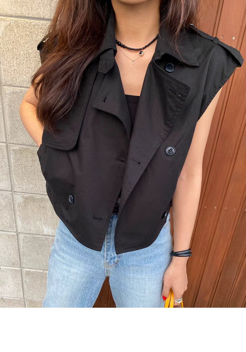 velour new ärmelloser blazer