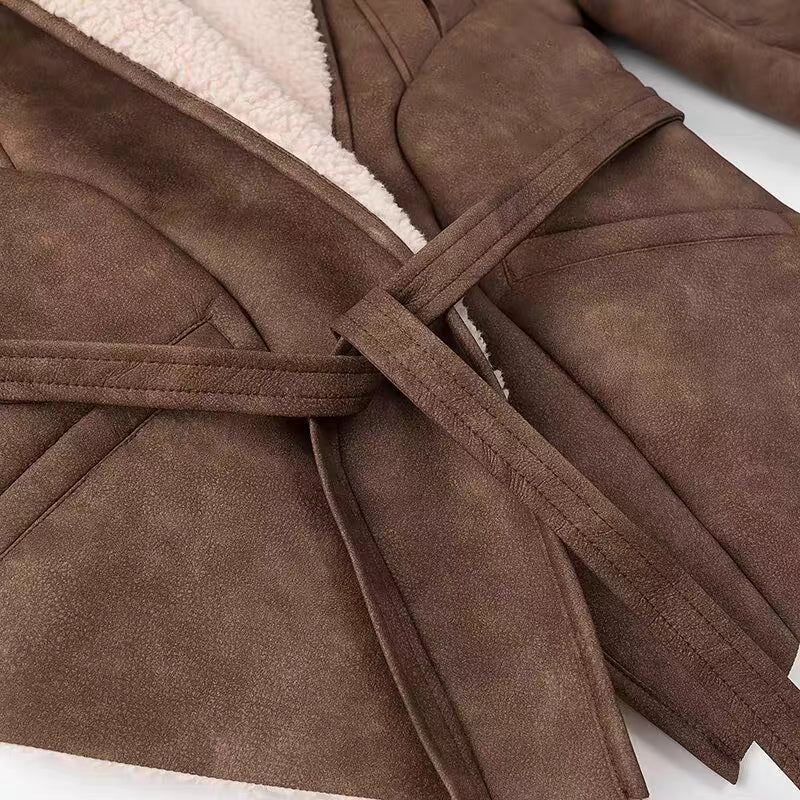 viral brown leather jacket