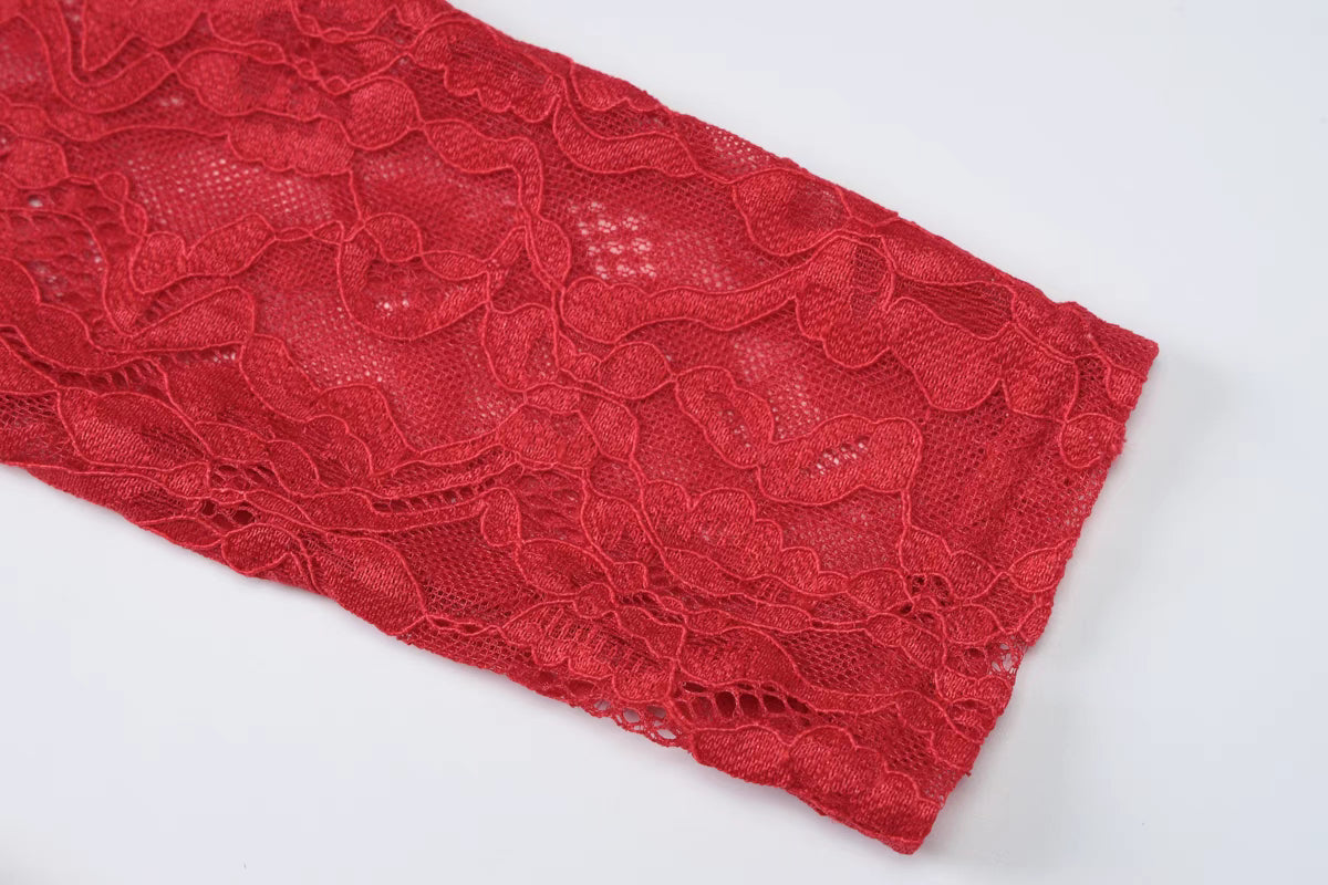 velour viral red luxe dress