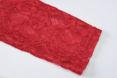 velour viral red luxe dress