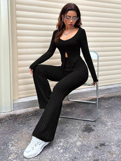 elegance  black slim set