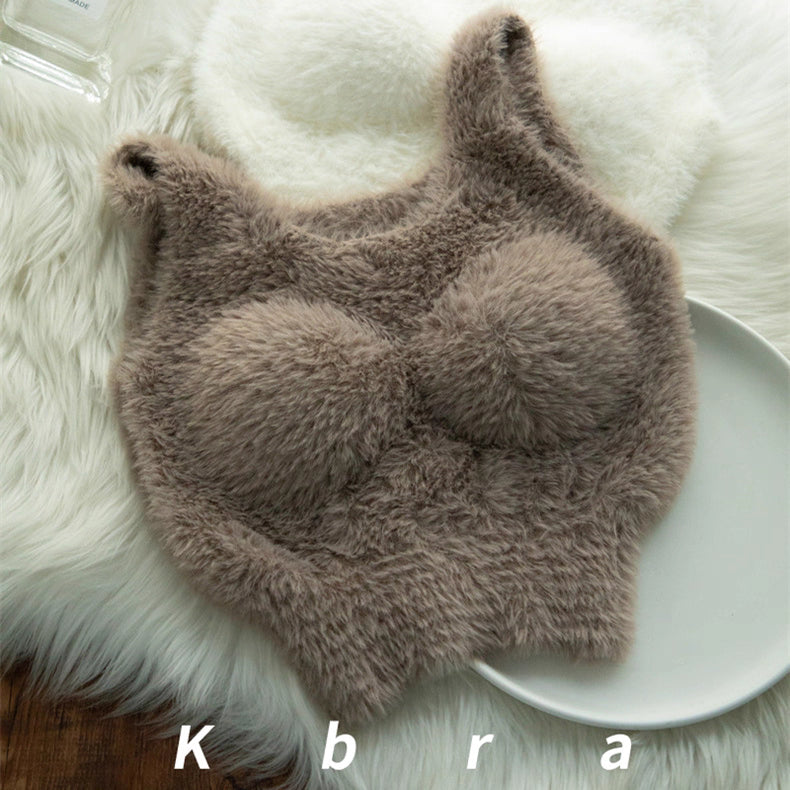 cozy fluffy bra