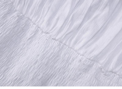 velour summer white dress set