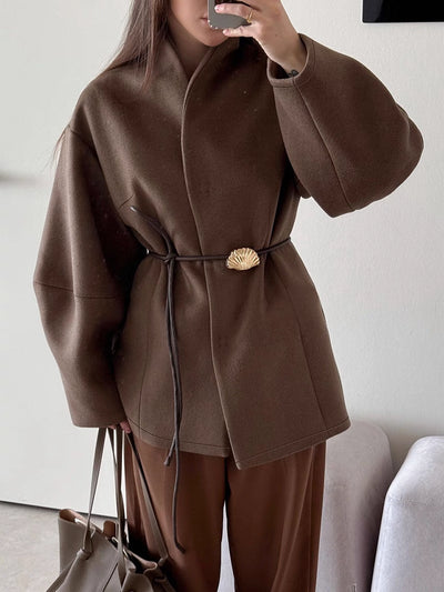 Brown golden clamp Coat