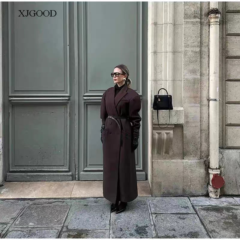Elegance brown long coat