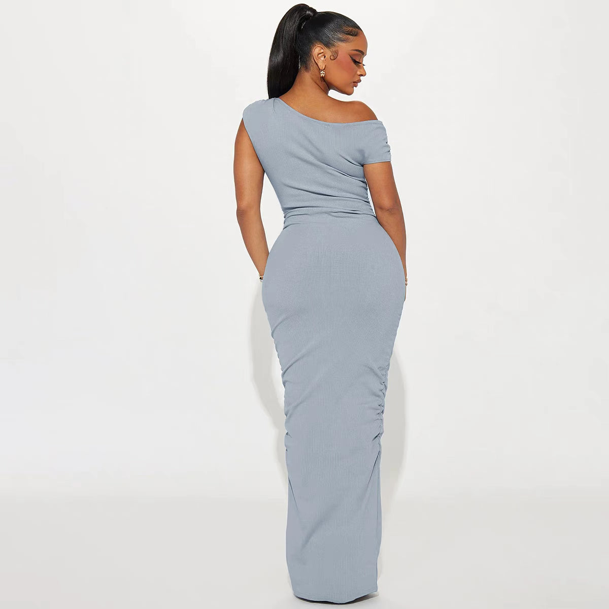velour tight luxe dress
