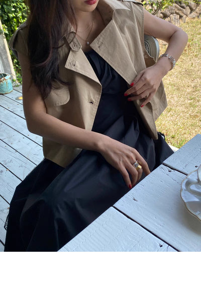 velour new ärmelloser blazer
