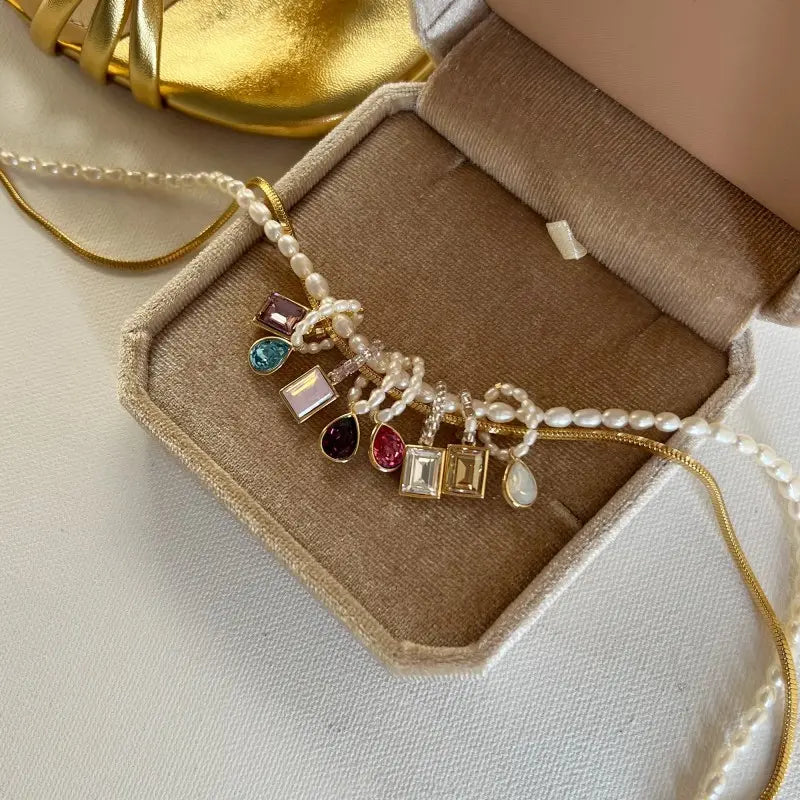 velour Luxe shiny chain