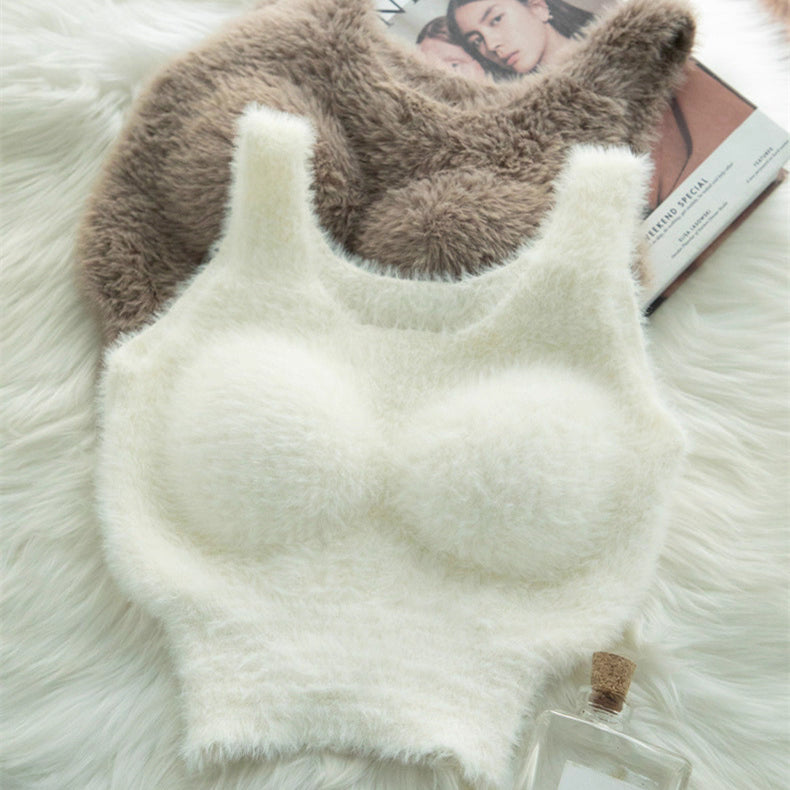 cozy fluffy bra