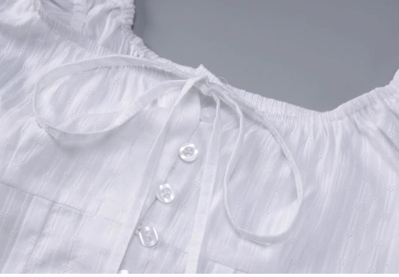 velour summer white dress set