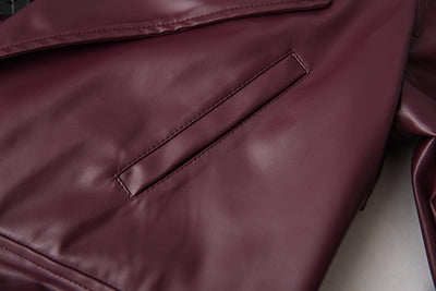 Aurelia Fall red leather jacket
