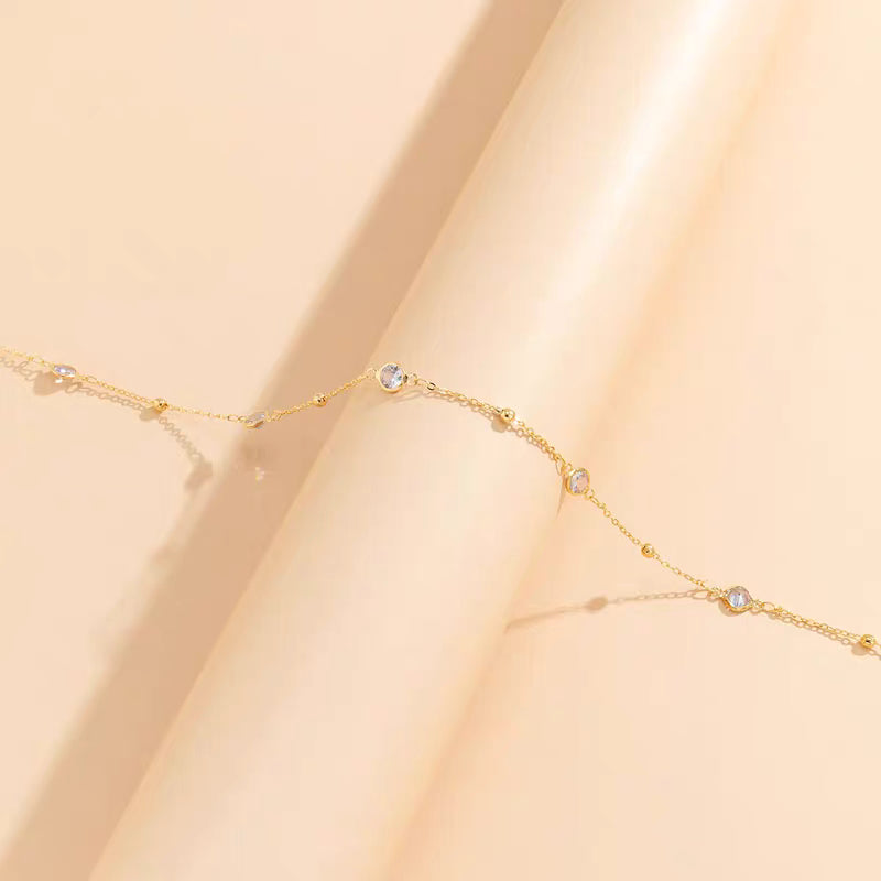 velour elegance white body chain