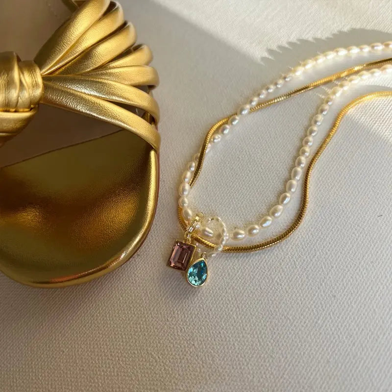 velour Luxe shiny chain