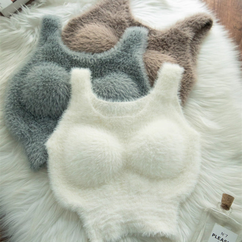 cozy fluffy bra
