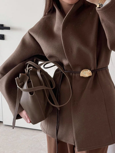 Brown golden clamp Coat