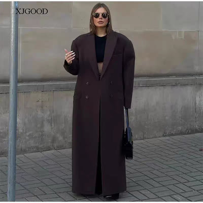 Elegance brown long coat