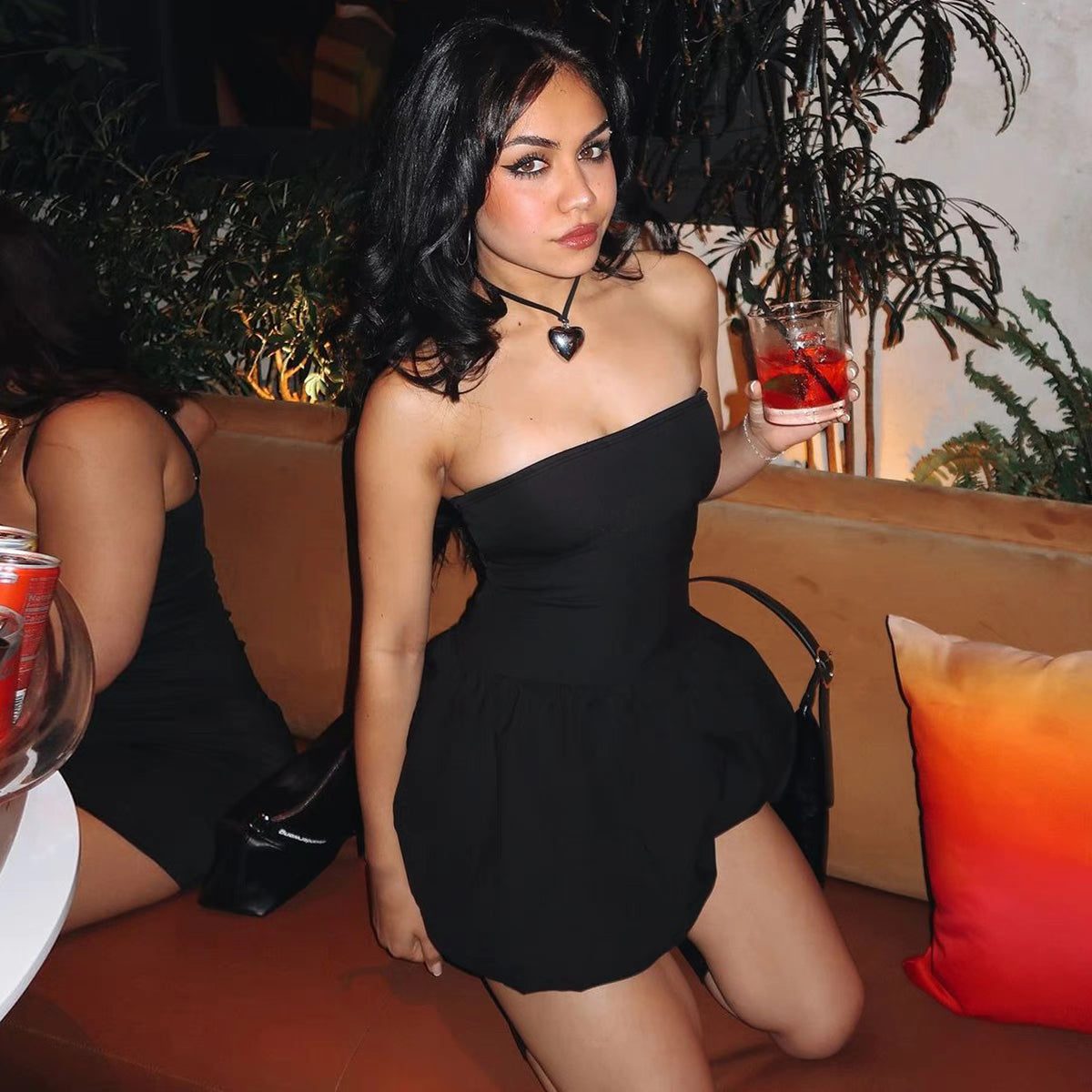velour fluffy tight dress