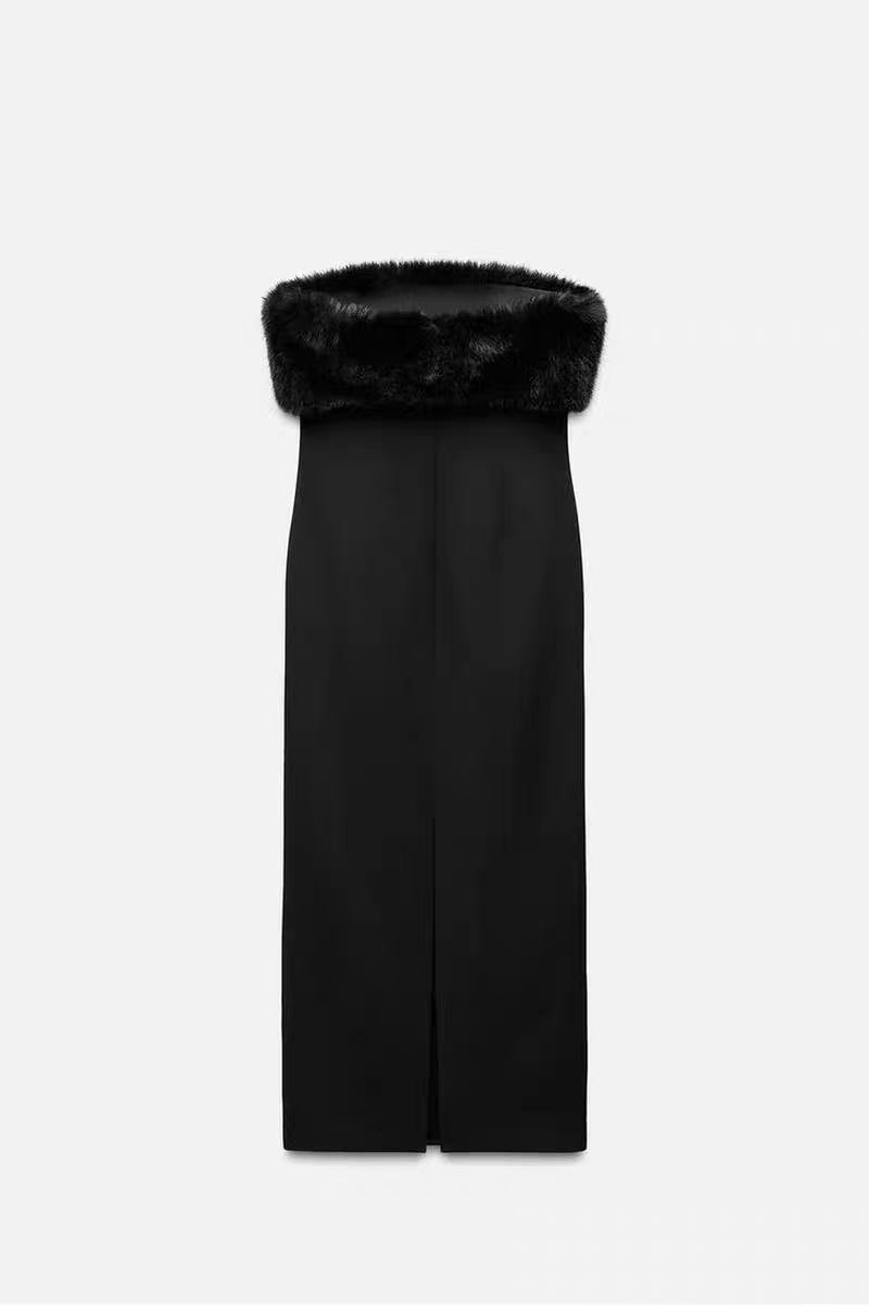 velour cozy puffer dress