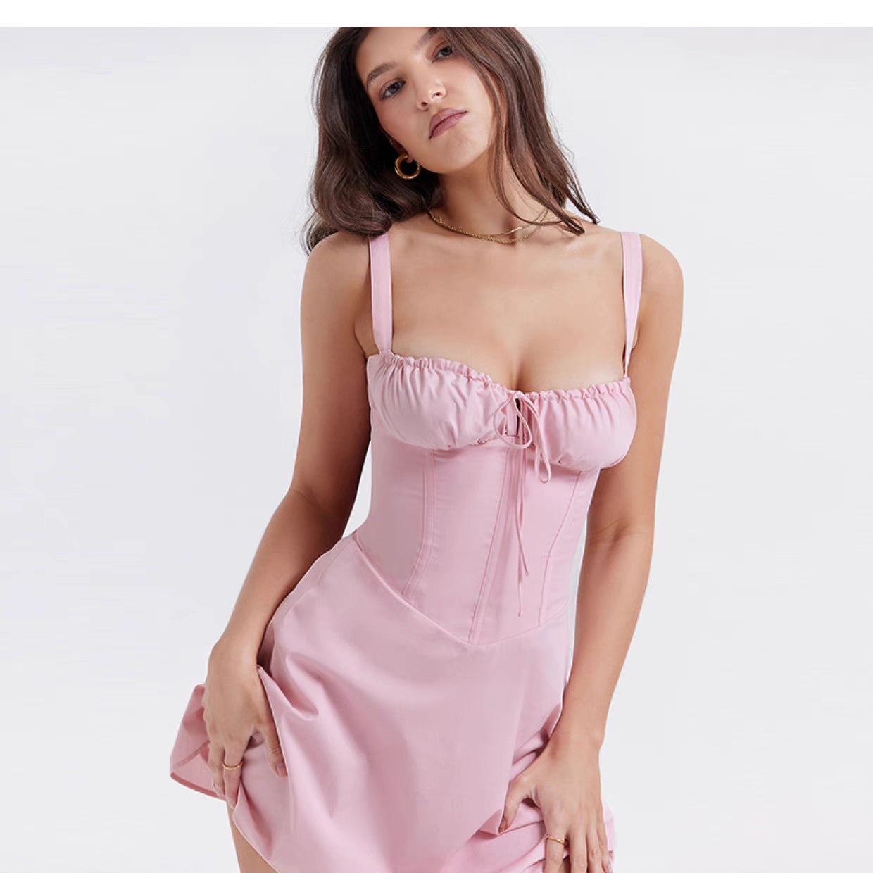 velour white summer dress