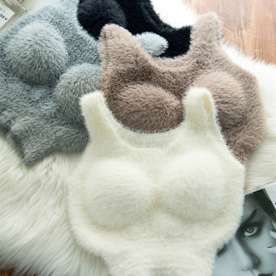 cozy fluffy bra