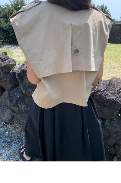 velour new ärmelloser blazer