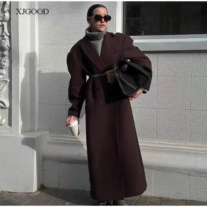 Elegance brown long coat
