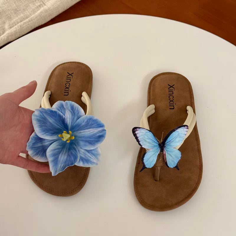 velour summer schmetterling slides