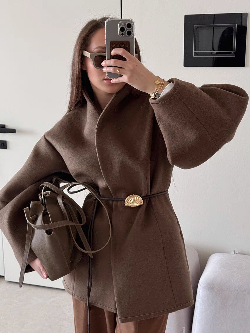 Brown golden clamp Coat