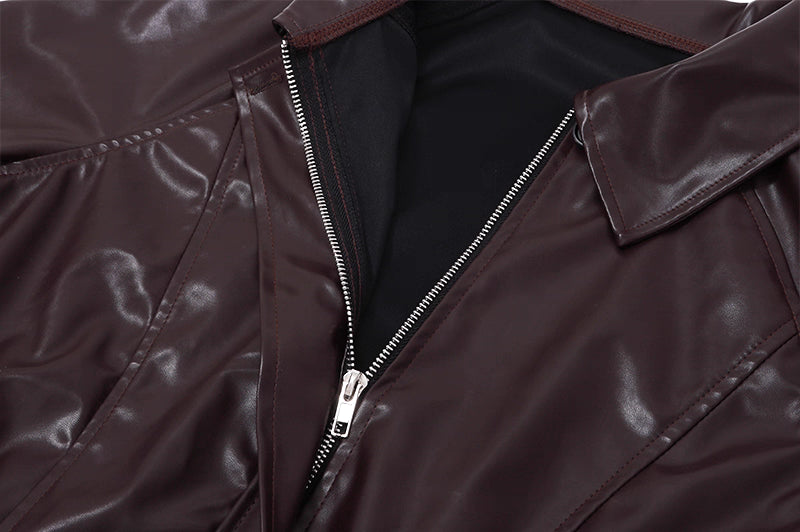 Amalia dark red fall jacket