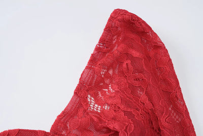 velour viral red luxe dress
