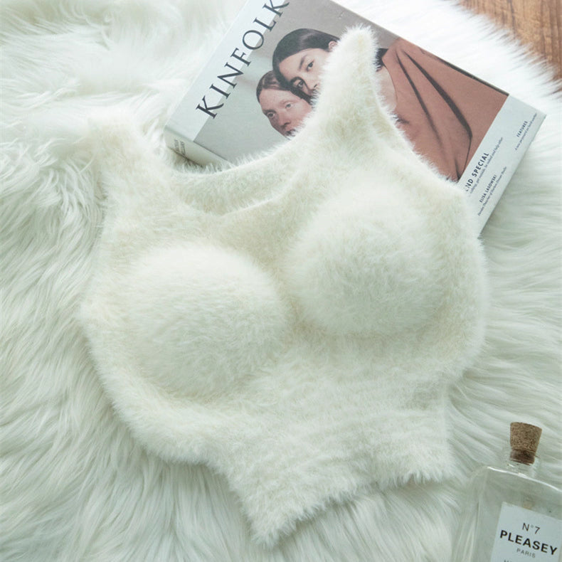 cozy fluffy bra